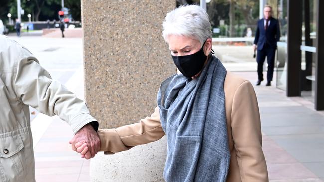 Judith Solomon leaves court after giving evidence in the Chris Dawson murder case. Picture: NCA NewsWire / Jeremy Piper