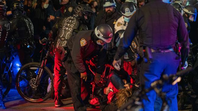 Protestors are arrested in New York City. Picture: David Dee Delgado/Getty Images/AFP