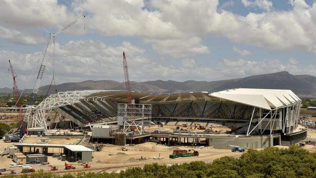 Townsville Stadium under construction. Picture: Evan Morgan