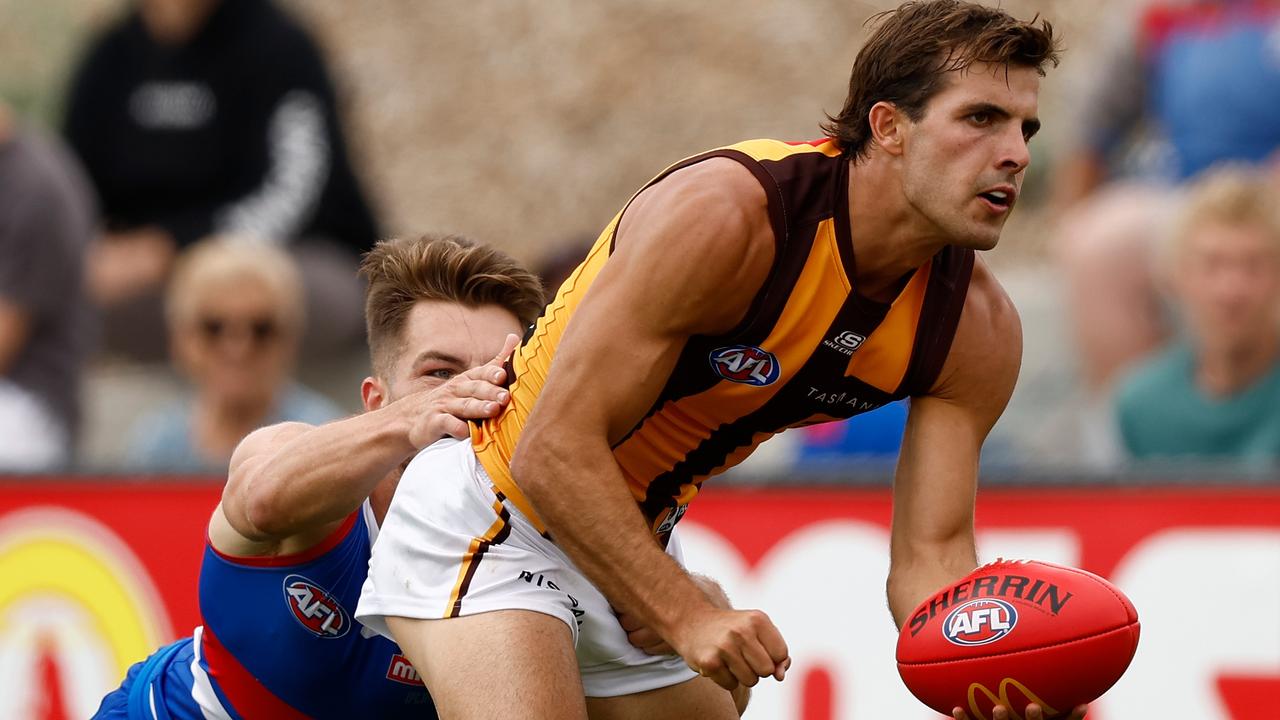 Finn Maginness could get the job on Patrick Cripps. Picture: Michael Willson/AFL Photos via Getty Images