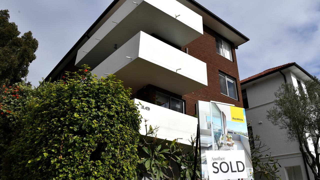 A sold sale sign on a residential property in Sydney's east. Picture: Joel Carrett/NCA NewsWire