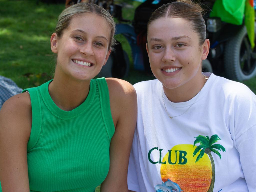 Sydney and Jess keeping cool in the shade.