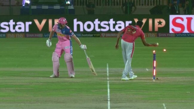 Ravi Ashwin left Jos Buttler furious after a 'mankad' run out during the IPL.