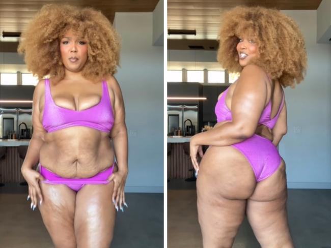 Singer Lizzo shows off her weight loss.
