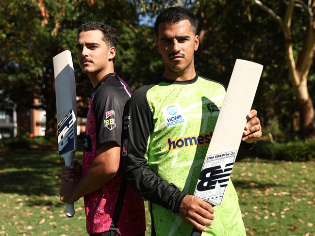 The Davies brothers are preparing for just their third game on opposing sides in this week’s Sydney Smash. Picture: Jeremy Ng/Getty Images for Cricket Australia