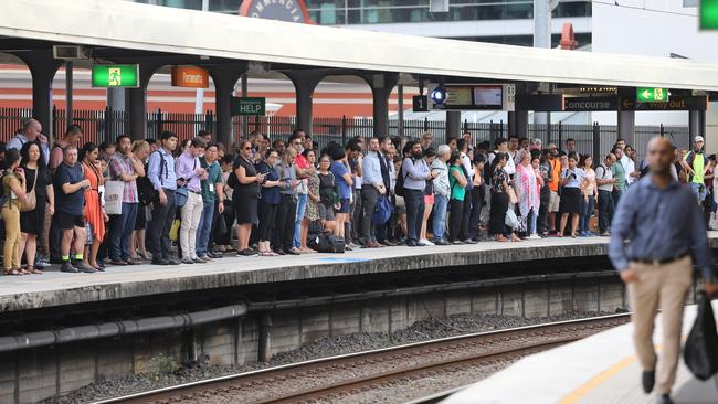 Passengers faced a tough commute to work this morning. Picture: John Grainger