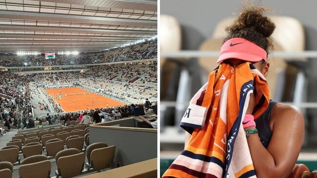 There were empty seats for a blockbuster French Open match.