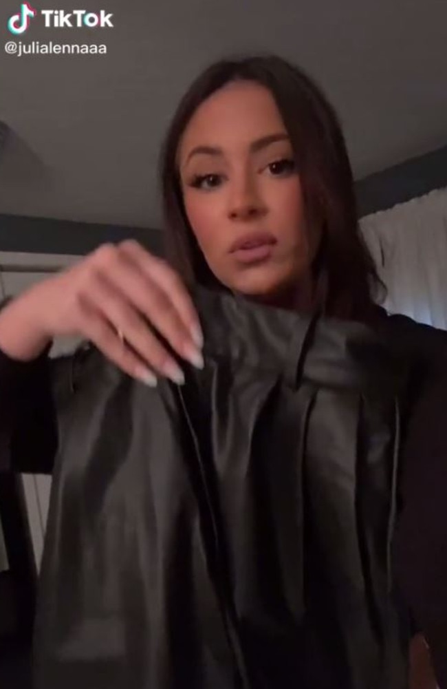 Woman warns against buying Zara leather pants in viral TikTok video ...
