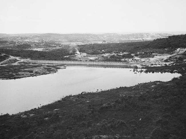 Manly Dam in 1922 after the dam wall had been raised. Picture: State Library of NSW