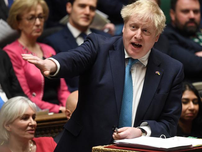 Boris Johnson called Putin’s attack on a children’s hospital “depraved”. Picture: AFP