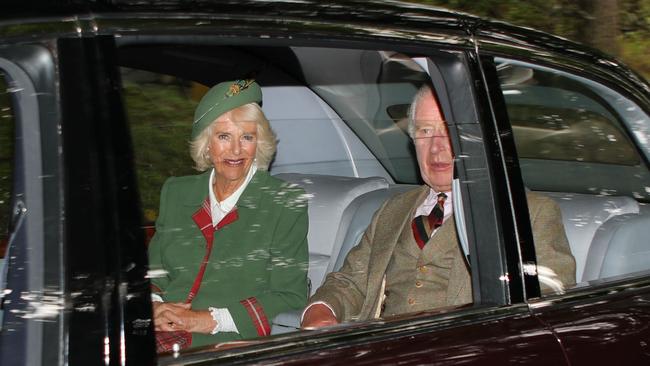 King Charles and Queen Camilla at Crathie Kirk. Picture: Northpix/Media Mode