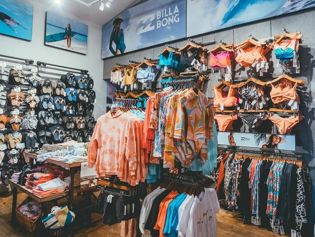 Billabong store.  Supplied