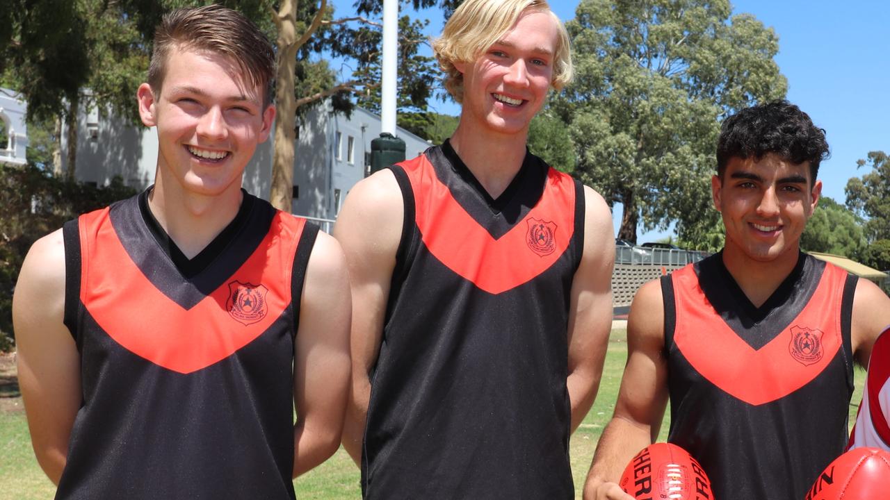 Matthew Dnistriansky, left, finished with 189 Champion Data ranking points for Norwood in Round 5. Picture: Rostrevor College