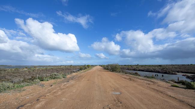 General view of Port Gawler road where a Mawson Lakes man was allegedly dumped. Picture: Mark Brake