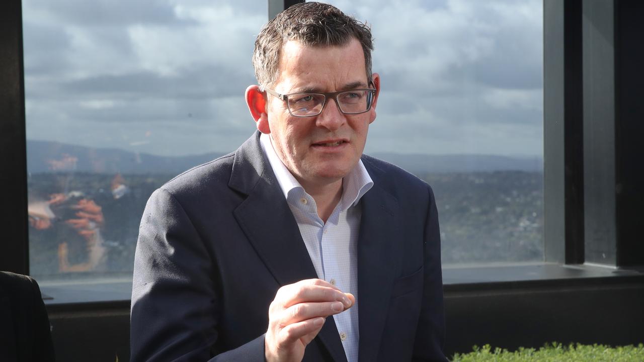 Premier Daniel Andrews said he’d be “happy” to appear at a federal probe into the Covid pandemic response. Picture: David Crosling