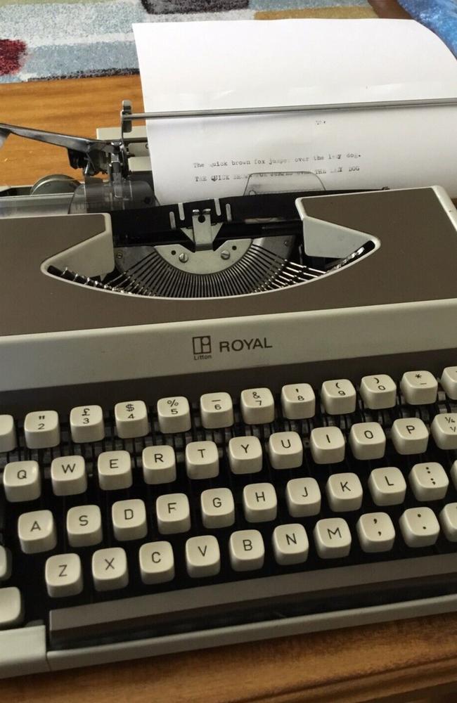 This working vintage Litton Royal Imperial 202 portable typewriter recently sold for $71 on eBay after seven bids. Picture: eBay / @potatoheadspuds_5