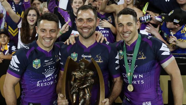 The former Storm trio should be the headline act of the grand final. Picture. Brett Costello