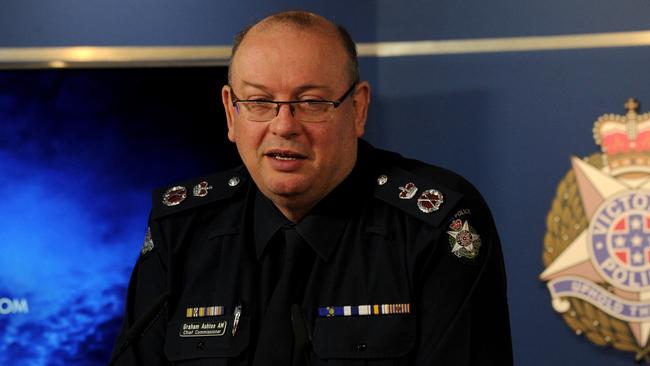 Victoria Police Chief Commissioner Graham Ashton. Picture: Andrew Henshaw