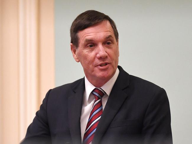 BRISBANE, AUSTRALIA - NewsWire Photos - SEPTEMBER 10, 2020.Queensland Minister for Natural Resources Anthony Lynham speaks during Question Time at Parliament House in Brisbane.Photo: NCA NewsWire / Dan Peled