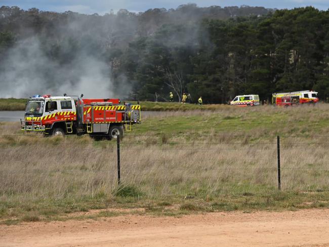 The scene of the fatal plane crash near Queanbeyan. Picture: OnScene ACT