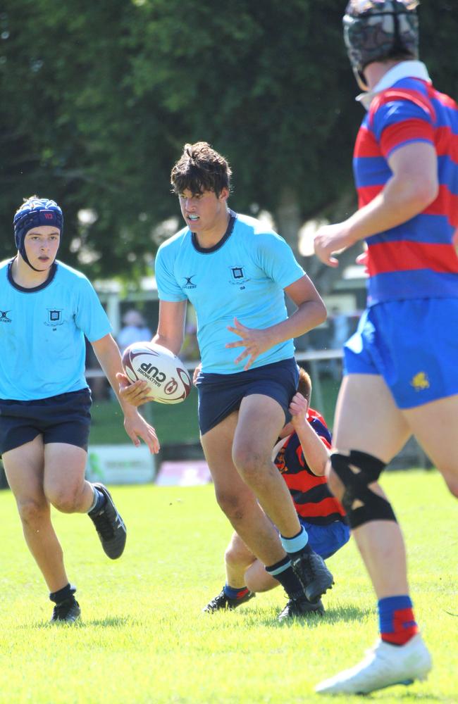 Ballymore Cup rugby action at the Albany Creek Brumbies Junior Rugby Union Club on Friday, April 12, 2024.
