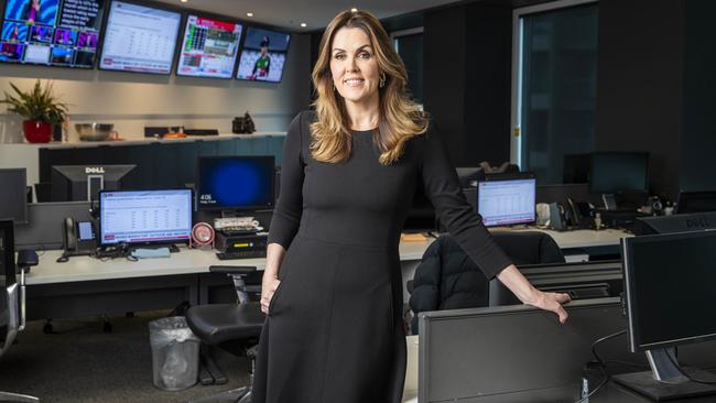 Sky news commentator Peta Credlin in their Melbourne offices. Picture: Aaron Francis