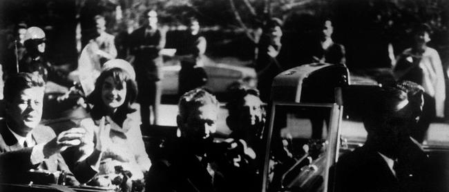 John F. Kennedy and his wife Jacqueline moments before he was shot in Dallas in 1962. Picture: AFP