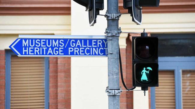 Mary Poppins themed lights at Kent and Richmond Sts in Maryborough. Picture: Alistair Brightman