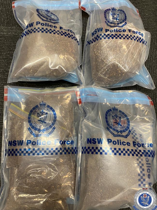 Cannabis was allegedly uncovered at the man’s Seven Hills home and Blacktown business. Picture: NSW Police