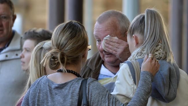 An emotional Keith Woodford outside the Supreme Court on Monday. Picture: AAP.