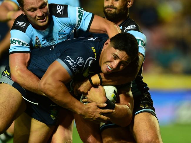 Jason Taumalolo against the Sharks. Picture: Evan Morgan