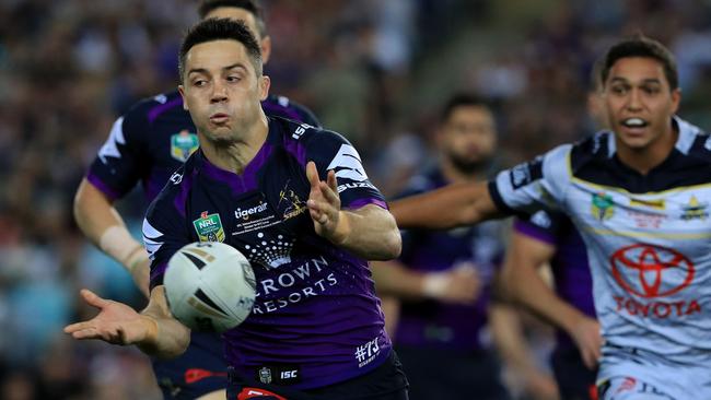 Cronk finished his Storm — and NRL? — career in some style. Photo: Adam Head