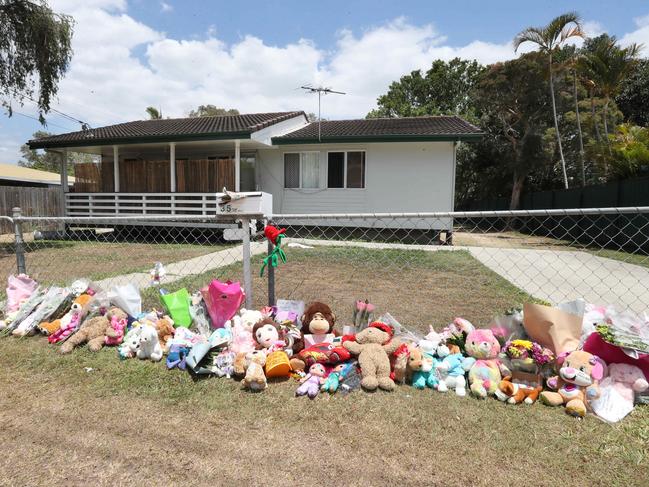 Floral tributes left outside the Logan home