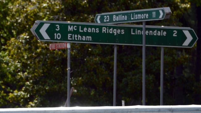 A motorcycle and truck collided at the intersection of the Bruxner Highway, Cowlong and Alphadale Roads at Alphadale in 2013.Photo Cathy Adams / The Northern Star