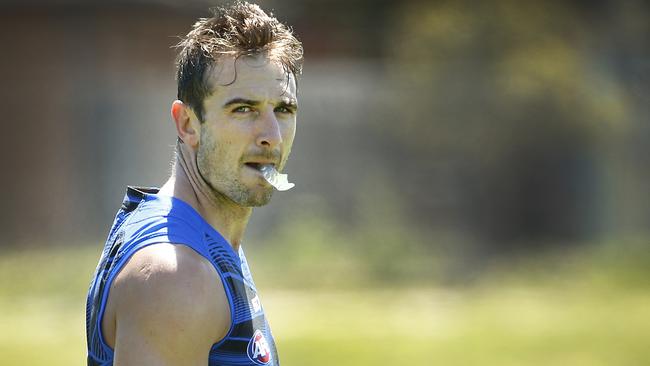 Jobe Watson at Essendon training this week. Picture: David Caird