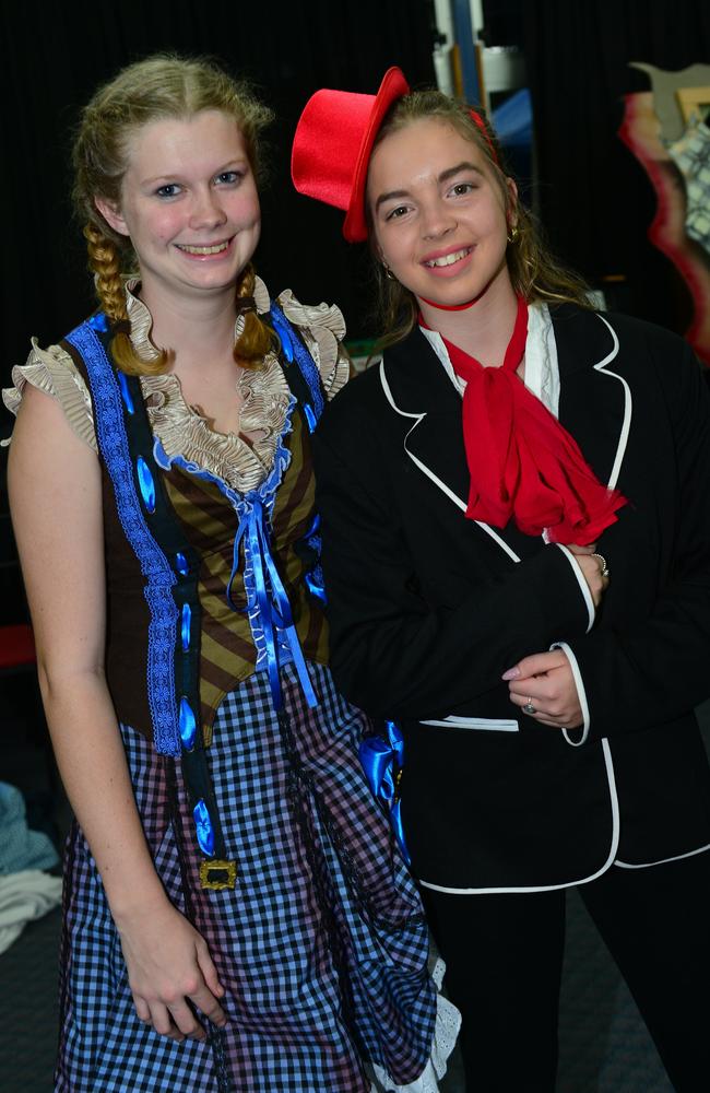 Maddy Scobie and Emilee Reardon at Kawana Waters State College for the 2017 Sunshine Coast School's Drama Festival.