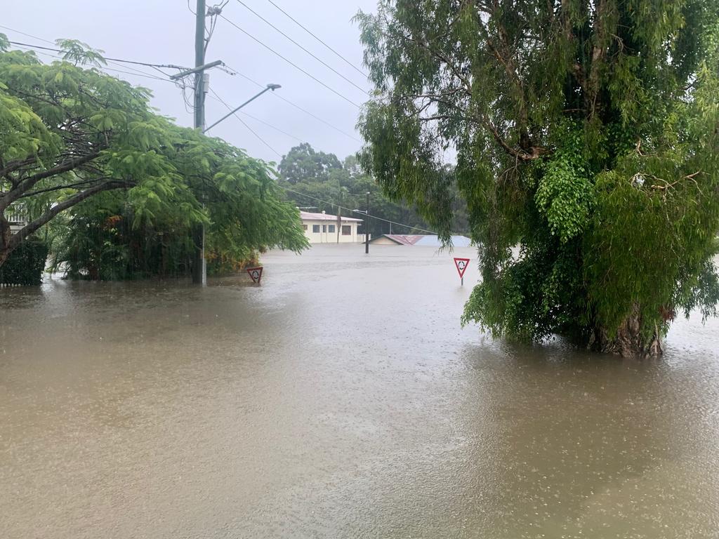 Flooding on the corner of Edgmont and Hall streets in Sherwood.