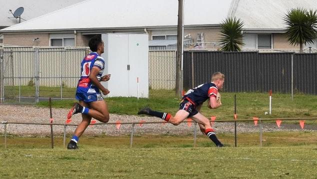 Nick Carrie scoring a brilliant try (Supplied: Dee Carrie)