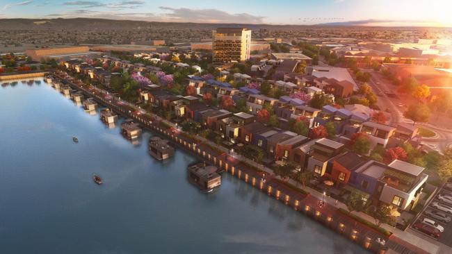 An artist impression of the Dock 1 development in Port Adelaide.