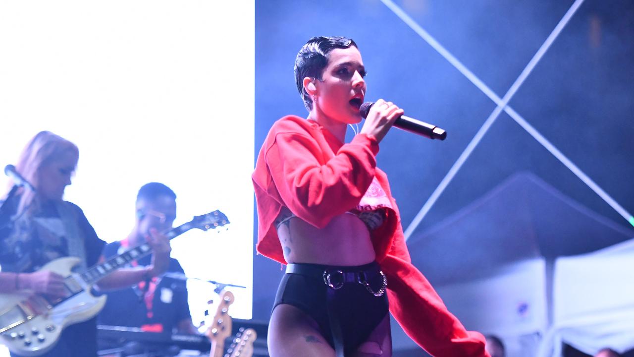 Halsey performing in Miami on Saturday night. Picture: Noam Galai/Getty Images for BudX