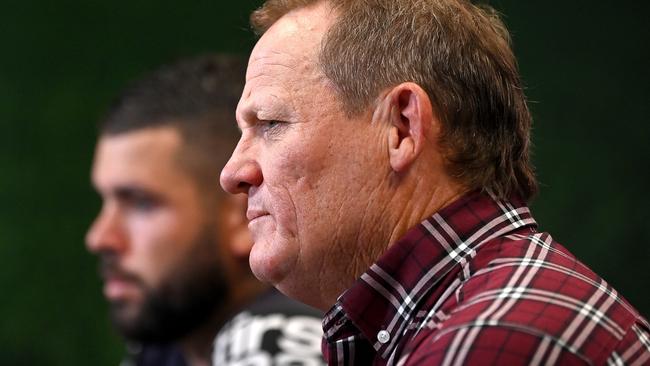 Kevin Walters speaks after the Broncos took out the first Battle of Brisbane. Picture: Bradley Kanaris/Getty Images