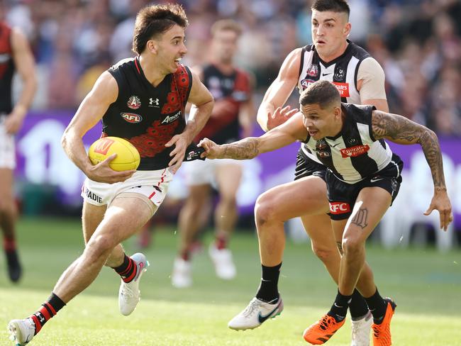 MELBOURNE. 25/04/2023. AFL. Round 6. Collingwood vs Essendon at the MCG.  Nic Martin of the Bombers  . Pic: Michael Klein