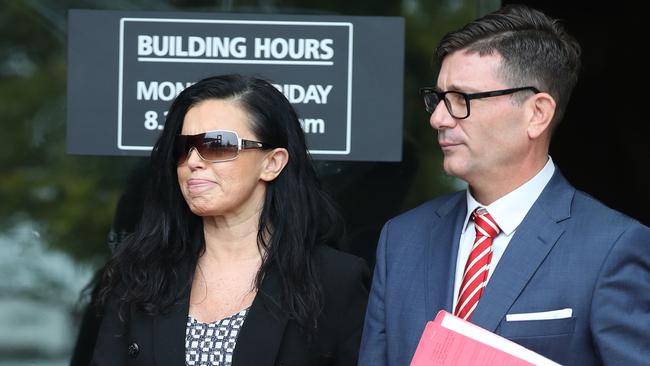 Suzi Taylor and her lawyer Michael Gatenby. Picture: Glenn Hampson