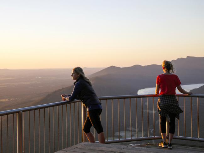 Sightseers enjoying the view in the Grampians. Picture: Julian Kingma