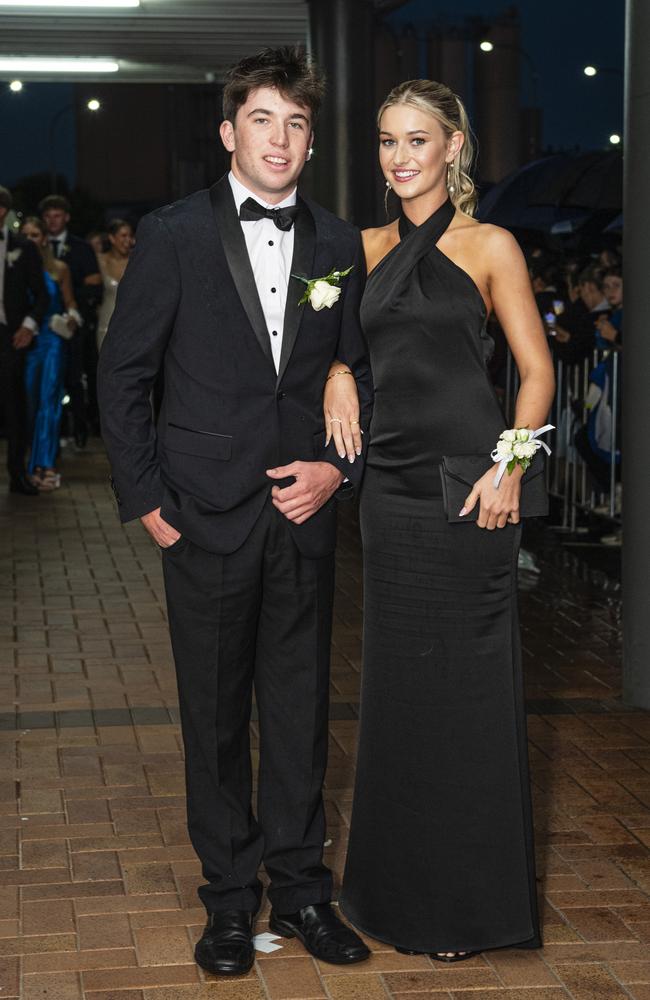 Jonty Cameron and partner Macy Francis at Toowoomba Grammar School formal at Rumours International, Wednesday, November 13, 2024. Picture: Kevin Farmer