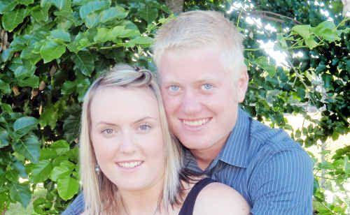 Jacob Moerland with his fiancee, Kezia Muccahy. Picture: Department of Defence