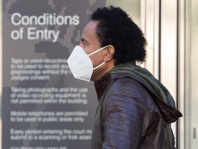 Mohamed Ahmed Omer outside the County Court in Melbourne. Picture: Nicki Connolly