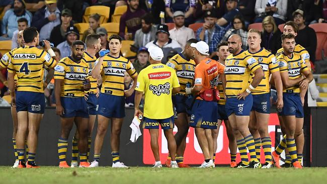 Eels players performed like they had other things on their mind. Picture: Getty Images