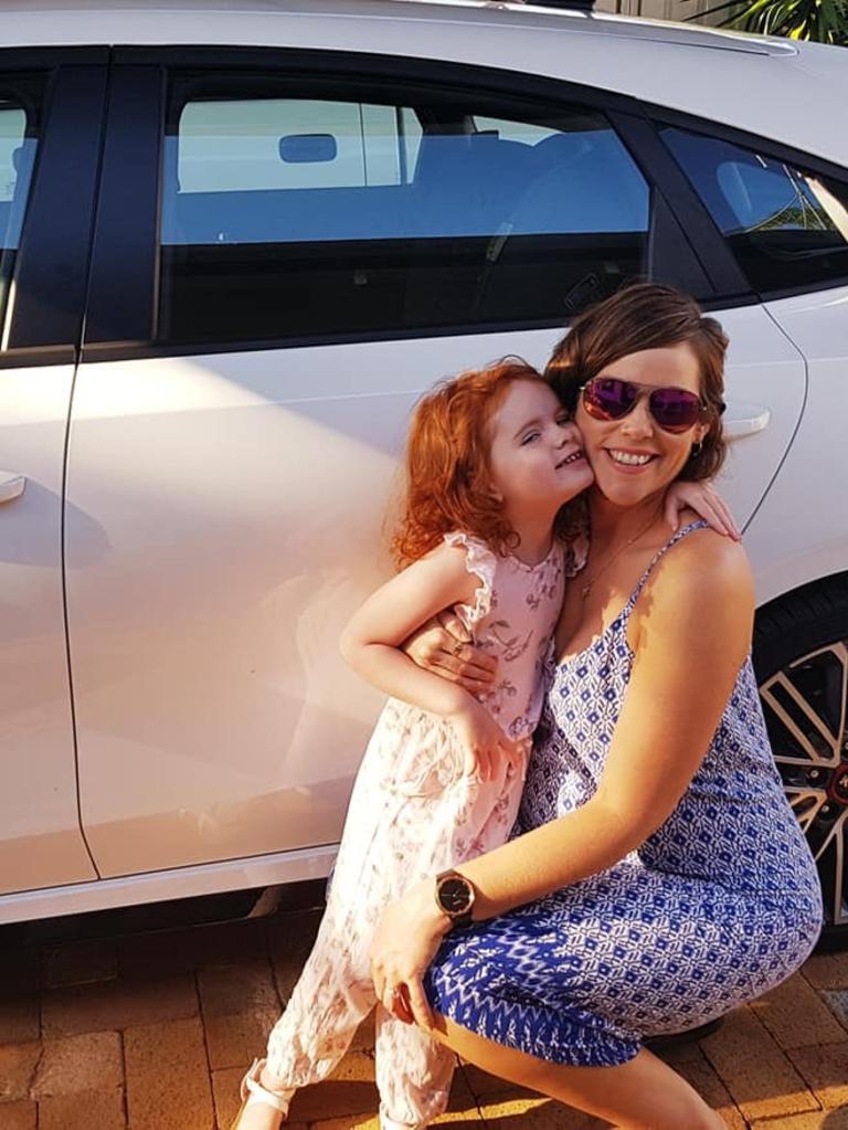 MAGPIE ATTACK: Kirsty Jade with her five-year-old daughter, before the attack occurred.