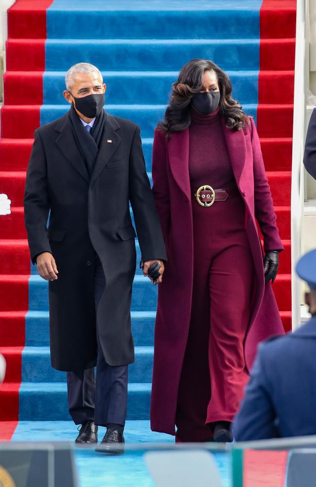 Former US president Barack Obama and wife Michelle arrive. Picture: Rob Carr/Getty Images